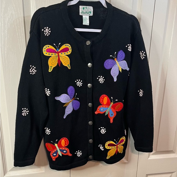 The Quacker Factory Butterfly Sweater - Picture 4 of 7